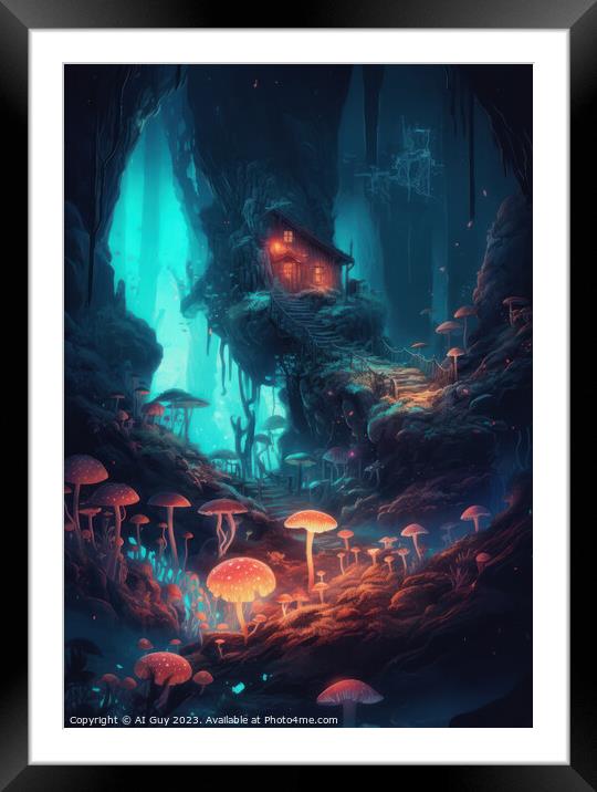 Magic Mushroom House Framed Mounted Print by Craig Doogan Digital Art