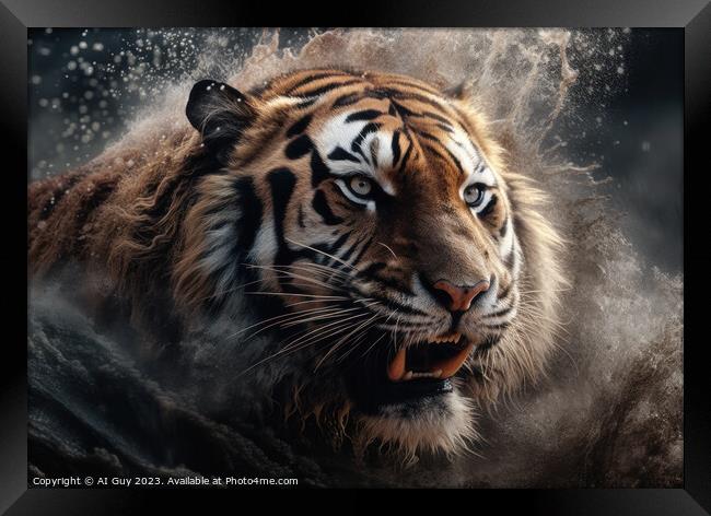 Eye of the Tiger  Framed Print by Craig Doogan Digital Art