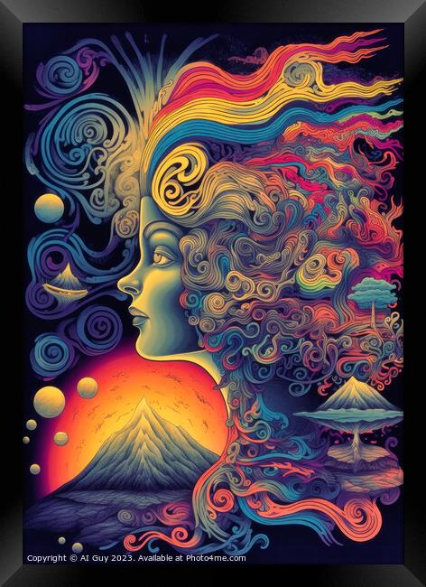 Psychedelic Dreams Framed Print by Craig Doogan Digital Art