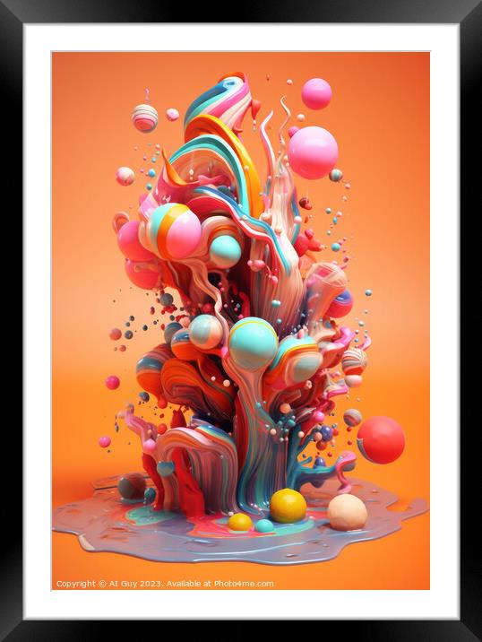 Liquid Art Framed Mounted Print by Craig Doogan Digital Art