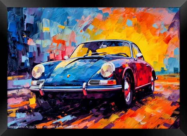 Porsche 911 Digital Painting Framed Print by Craig Doogan Digital Art