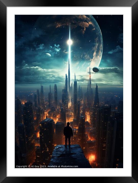 Space City Explorer Framed Mounted Print by Craig Doogan Digital Art