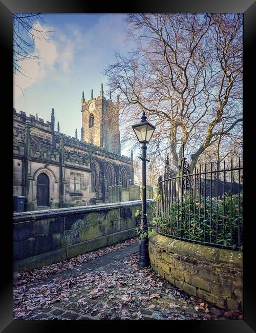 Winter Morning at St Mary's Church  Framed Print by Peter Lewis