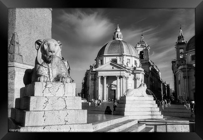 Rome - Piazza del Popolo Framed Print by Stefano Senise