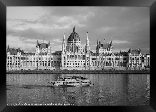 Majestic Hungarian Parliament Building Framed Print by Stefano Senise