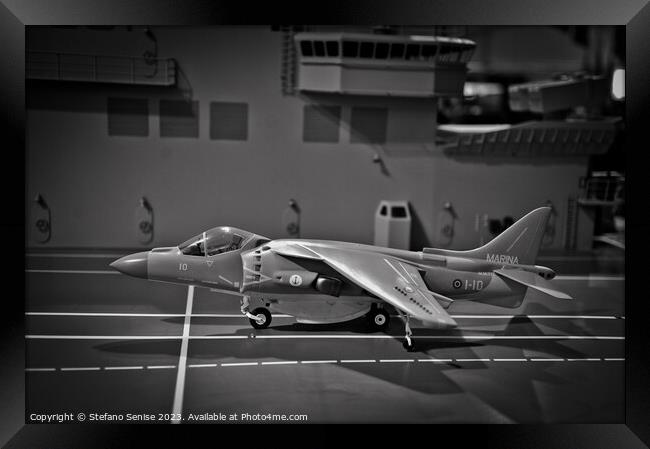 Sea Harrier jump jet close-up Framed Print by Stefano Senise