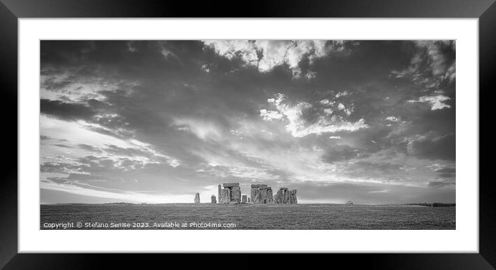 Mystical Stonehenge in the Clouds Framed Mounted Print by Stefano Senise