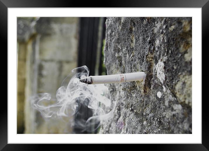 Smoking wall Framed Mounted Print by Maciej Pawlikowski