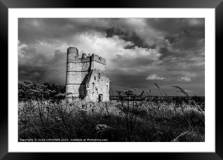 Donnington Castle against clouds Framed Mounted Print by Andy Critchfield