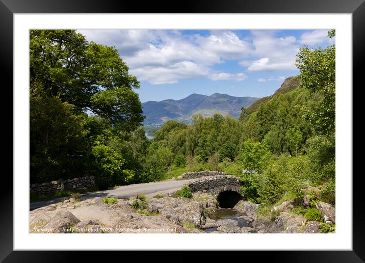 Ashness Bridge  Framed Mounted Print by Andy Critchfield