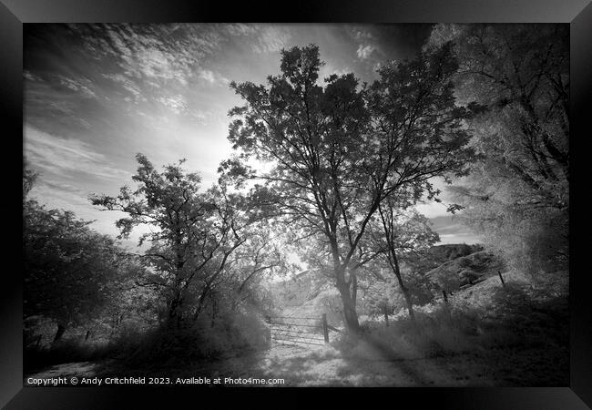 Bwlch y Gle Sun Rays Framed Print by Andy Critchfield