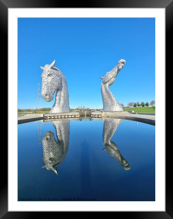 Majestic Kelpies by the Lake  Framed Mounted Print by TTG 