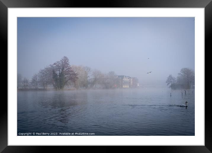 River Thames misty sunrise at Windsor Framed Mounted Print by Paul Berry