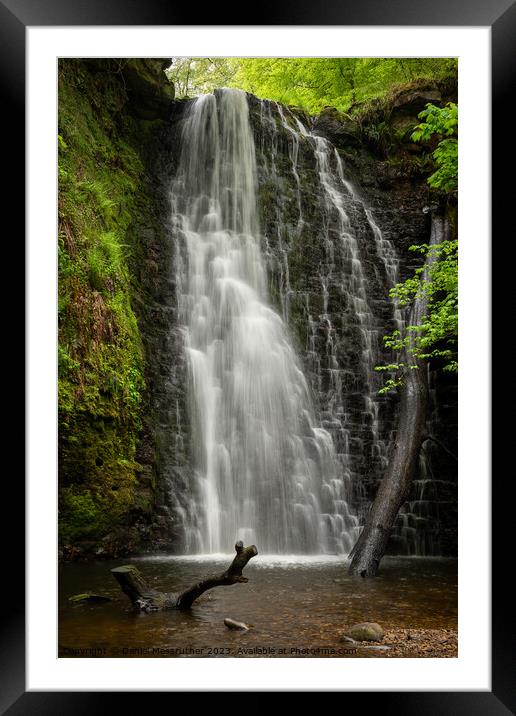 Falling Foss waterfall  Framed Mounted Print by Daniel James
