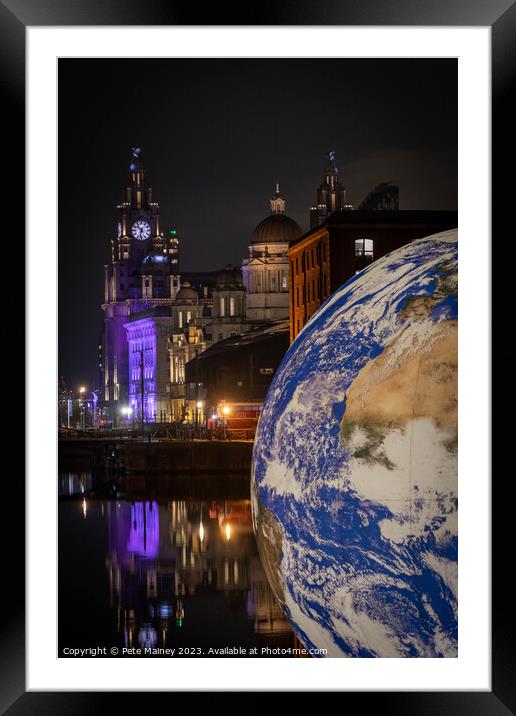 The Floating Earth Framed Mounted Print by Pete Mainey