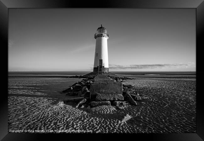 Point of Ayr Lighthouse Framed Print by Pete Mainey