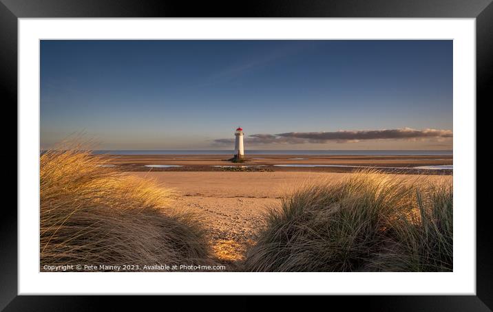 Point Of Ayr Lighthouse Framed Mounted Print by Pete Mainey
