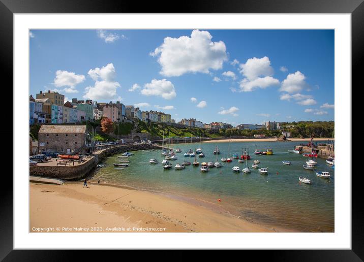 Tenby Harbour Framed Mounted Print by Pete Mainey