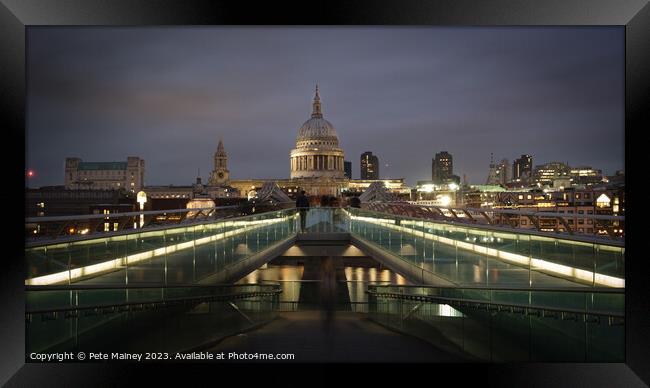 Millennium Bridge, London Framed Print by Pete Mainey
