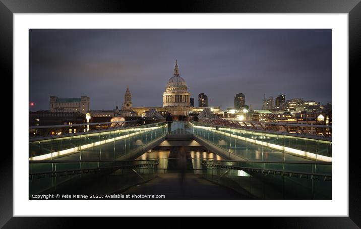 Millennium Bridge, London Framed Mounted Print by Pete Mainey