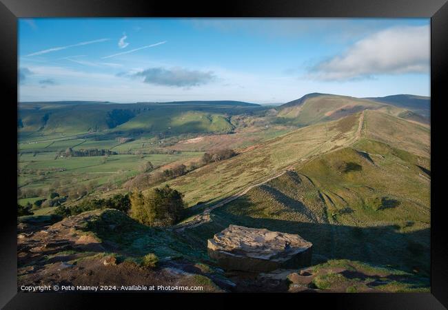 Mam Tor and The Great Ridge Framed Print by Pete Mainey