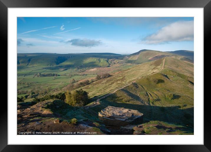 Mam Tor and The Great Ridge Framed Mounted Print by Pete Mainey