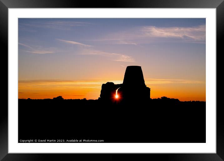 St. Benet's Abbey on the Norfolk Broads. Framed Mounted Print by David Martin