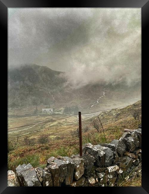 Foggy landscape  Framed Print by Alexandria Geeson