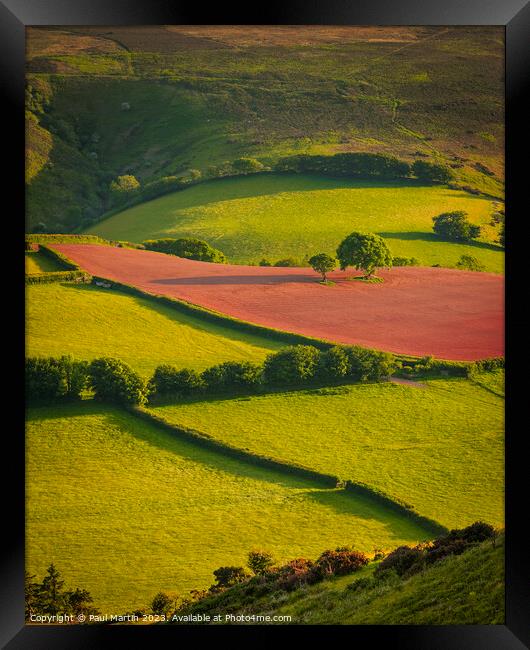 Exmoor Patchwork Framed Print by Paul Martin