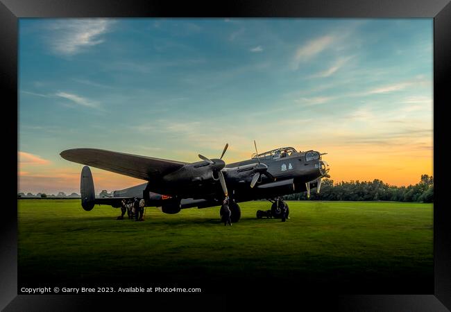 WWII Lancaster Bomber  'Just Jane' Framed Print by Garry Bree