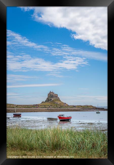 Lindisfarne Castle Harbour Framed Print by Paul Grubb