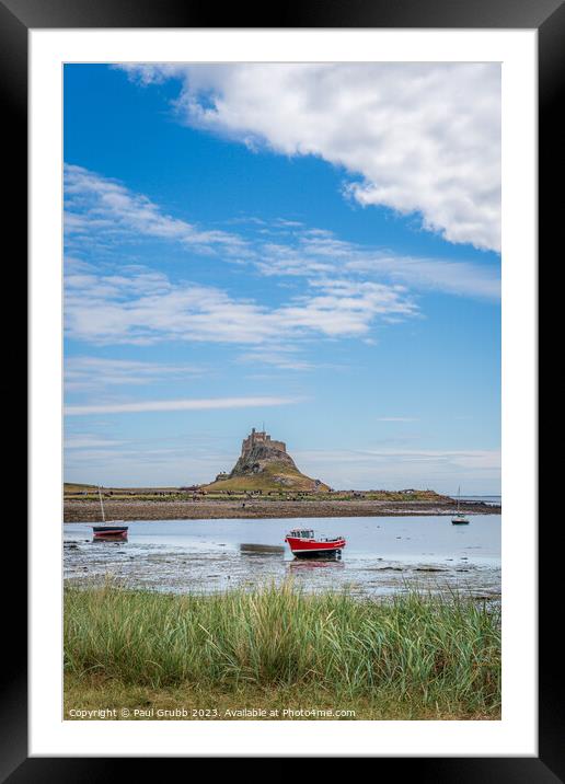 Lindisfarne Castle Harbour Framed Mounted Print by Paul Grubb