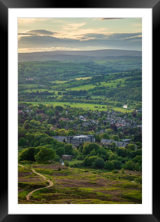 View from Ilkley Moor Framed Mounted Print by Paul Grubb