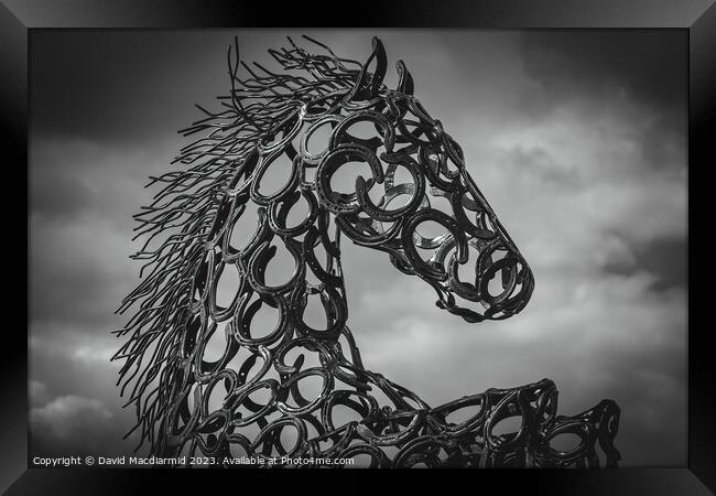Horse Sculpture Framed Print by David Macdiarmid