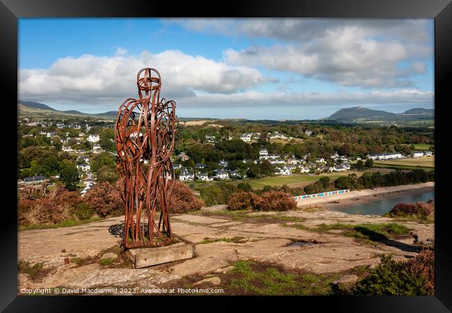 The Tin Man, Mynydd Tir-y-Cwmwd headland, Llanbedrog Framed Print by David Macdiarmid