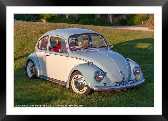 The Iconic VW Beetle Framed Mounted Print by David Macdiarmid