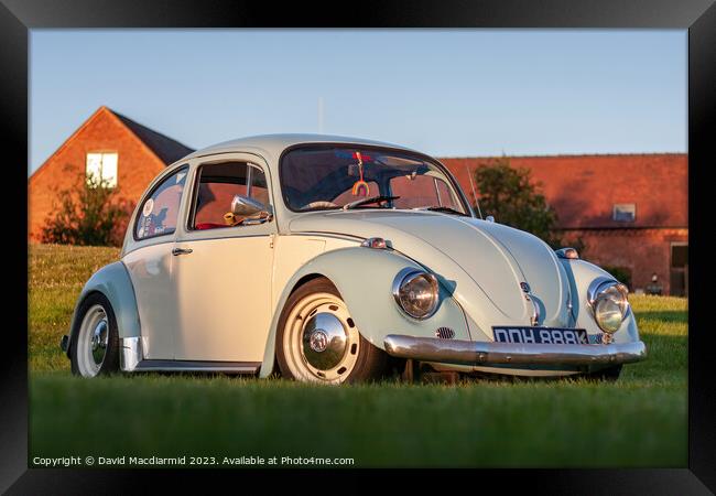 The Iconic VW Beetle Framed Print by David Macdiarmid