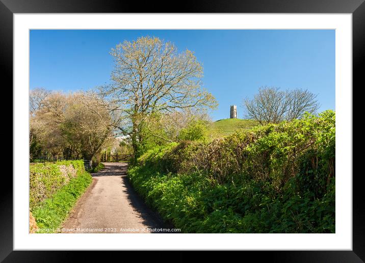 The road to the Tor Framed Mounted Print by David Macdiarmid