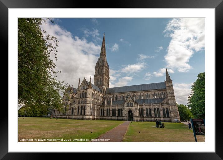 Salisbury Cathedral Framed Mounted Print by David Macdiarmid