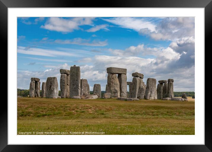 Stonehenge Framed Mounted Print by David Macdiarmid