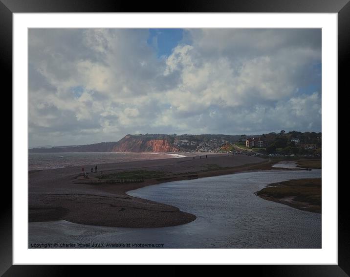 Budleigh Salterton seaside Framed Mounted Print by Charles Powell