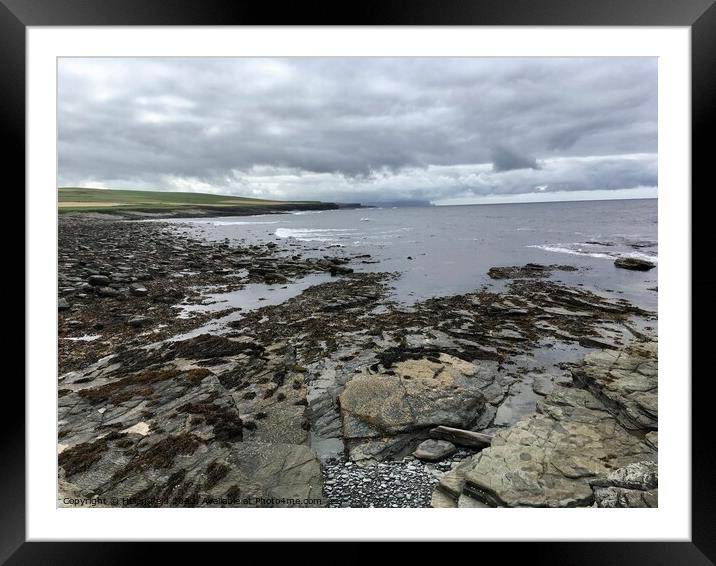 Orkney Birsay Outdoor oceanbeach Framed Mounted Print by Helen Reid