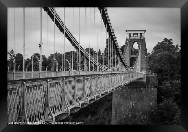 Clifton Suspension Bridge, Bristol Framed Print by Philip King