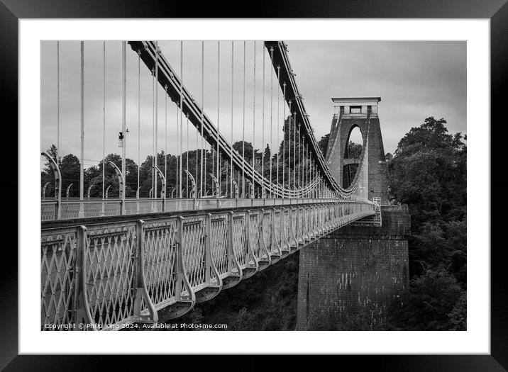 Clifton Suspension Bridge, Bristol Framed Mounted Print by Philip King