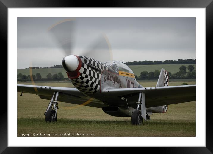 P-51 Mustang - Duxford Airshow Framed Mounted Print by Philip King