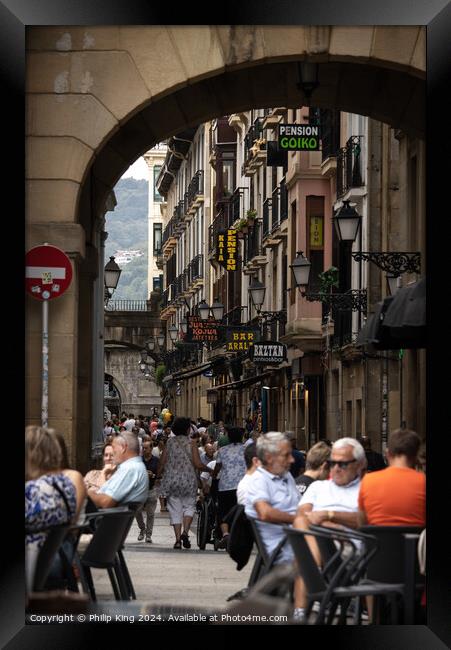 San Sebastian Old Town Framed Print by Philip King