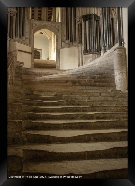 Sea of Steps - Wells Cathedral Framed Print by Philip King
