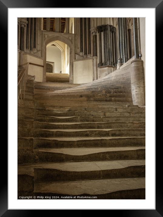 Sea of Steps - Wells Cathedral Framed Mounted Print by Philip King