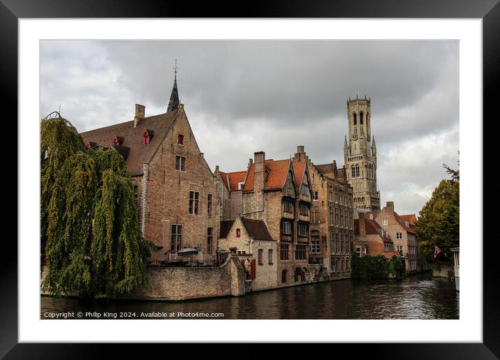 Bruges, Belgium Framed Mounted Print by Philip King