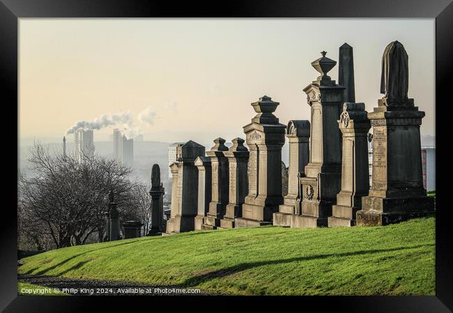 Glasgow Necropolis, Scotland Framed Print by Philip King